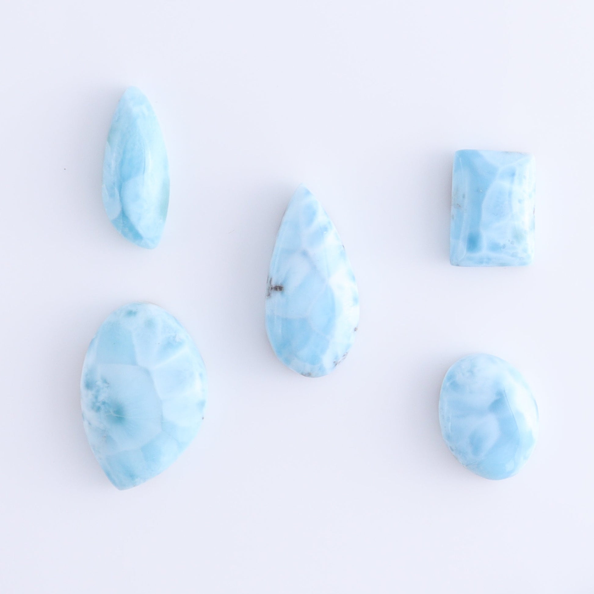 Larmiar Cabs Set of 10 - Expert Wholesale and Supplier of Wholesale Crystals & Bulk Gemstones, ["Cabs","Freeform","Freeforms","Larimar"]