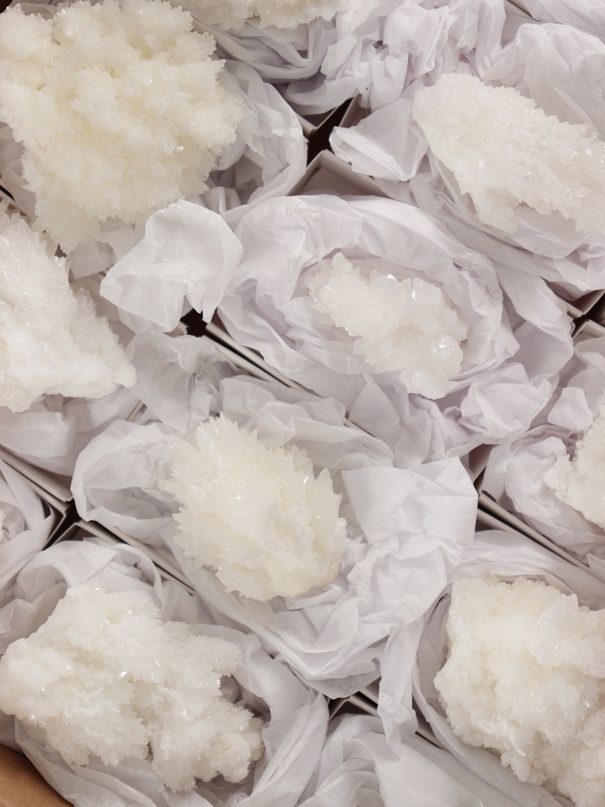 Aragonite Clusters Set of 18 - Expert Wholesale and Supplier of Wholesale Crystals & Bulk Gemstones, []