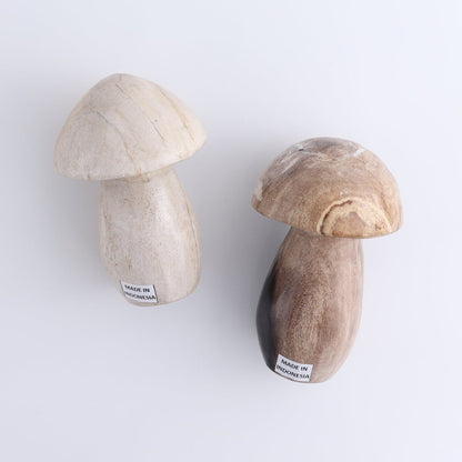 Petrified Wood Mushrooms Set of 4