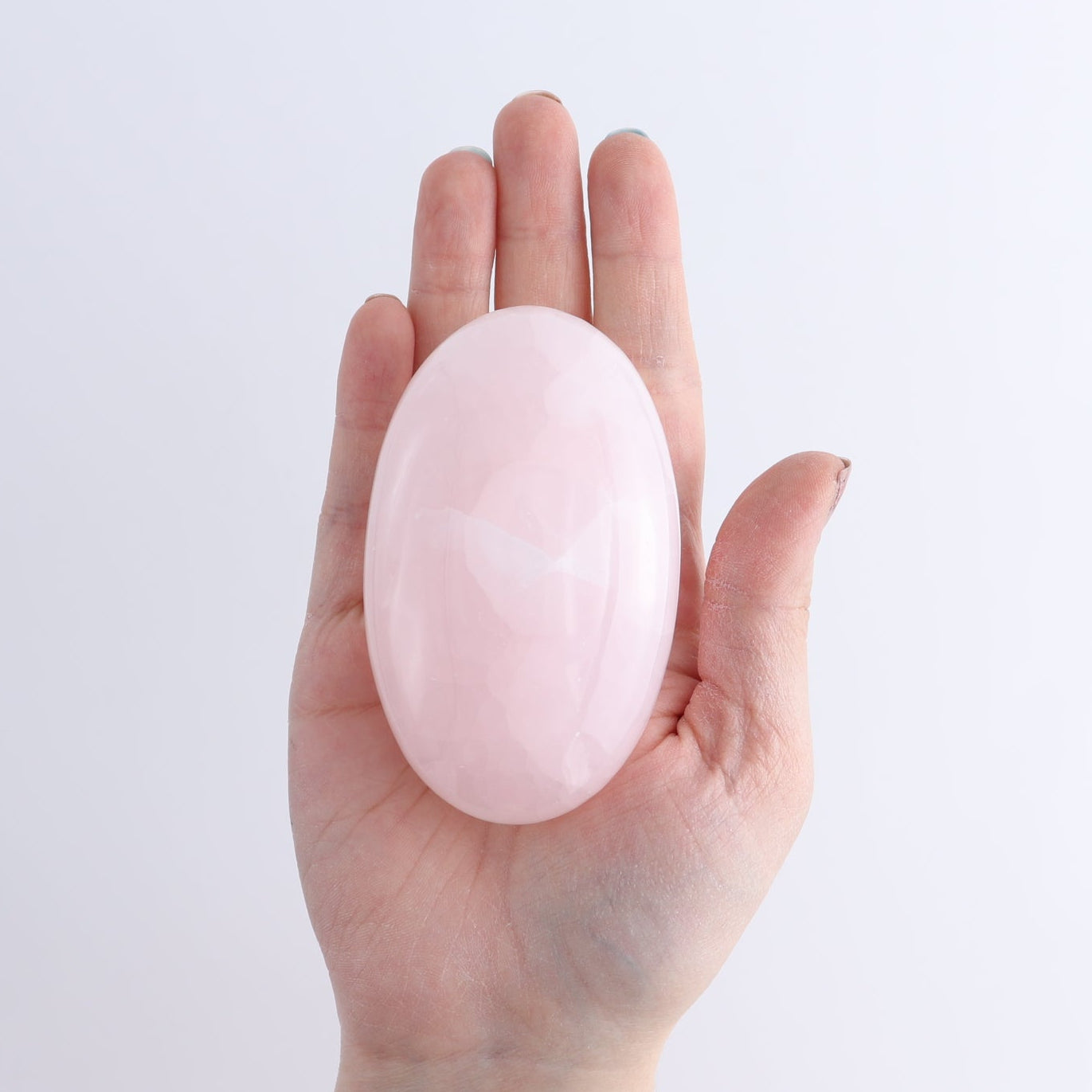 Pink Mangano Calcite Palm Stone Set of 6