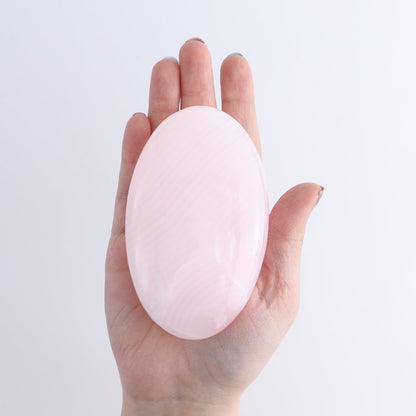 Pink Mangano Calcite Palm Stone Set of 6