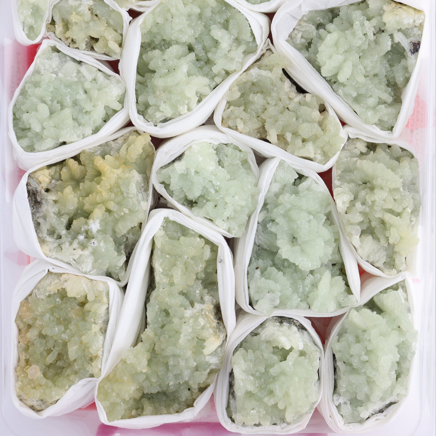 Prehnite Flat from Morocco - Expert Wholesale and Supplier of Wholesale Crystals & Bulk Gemstones, ["Clusters","Flats","Morocco","Prehnite"]