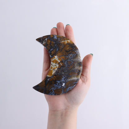 Brecciated Jasper Mixed Carvings Set of 6 - Expert Wholesale and Supplier of Wholesale Crystals & Bulk Gemstones, ["Brecciated Jasper","Freeforms","Indonesia","Mermaid Tail","moons"]
