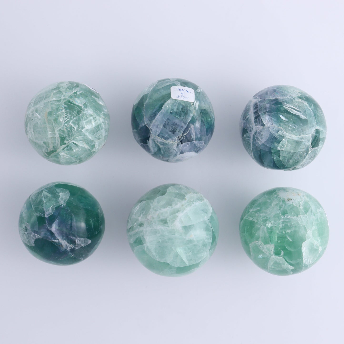 Fluorite Spheres Set of 6 - Expert Wholesale and Supplier of Wholesale Crystals & Bulk Gemstones, ["Fluorite","Mexico","Spheres"]