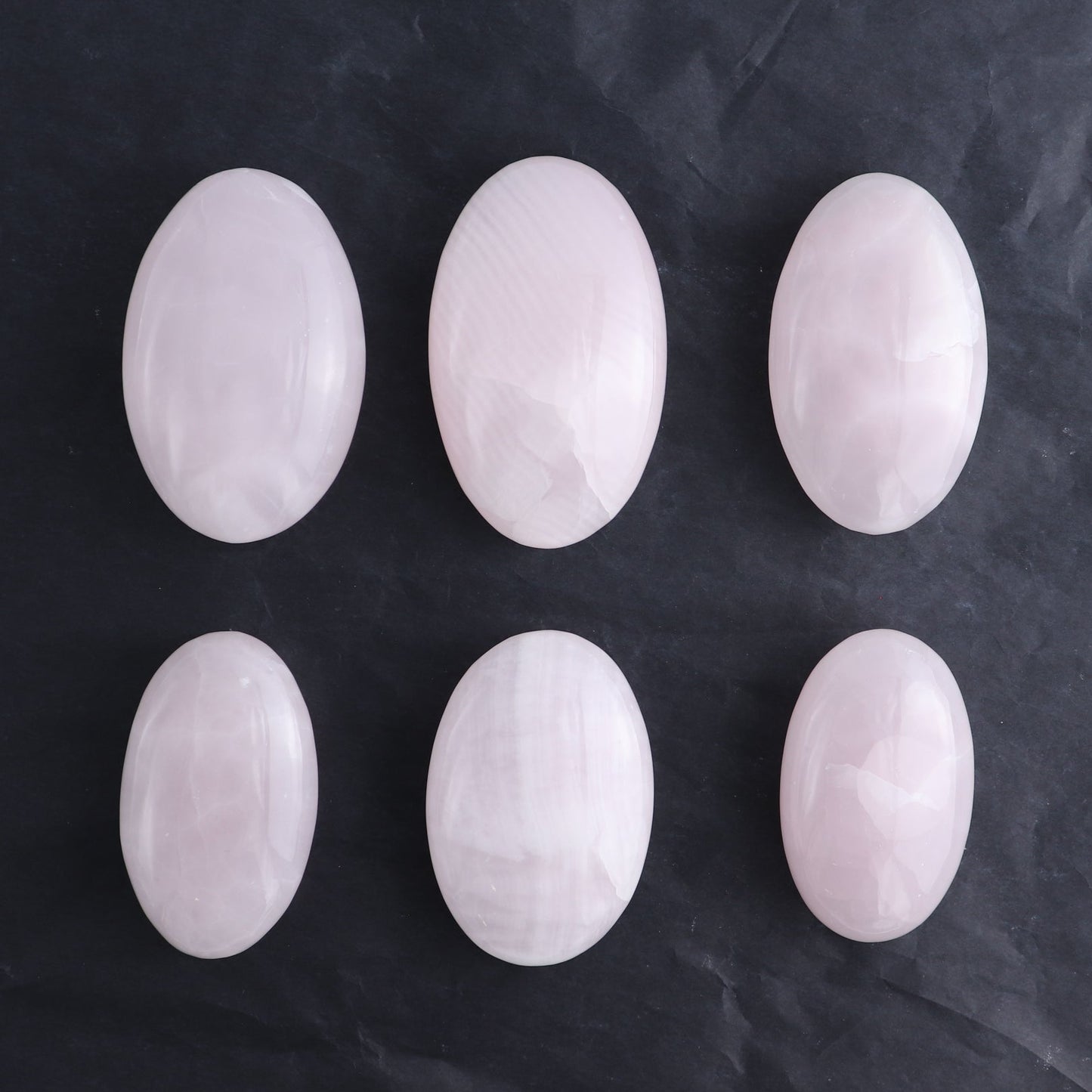 Pink Mangano Calcite Palm Stone Set of 6