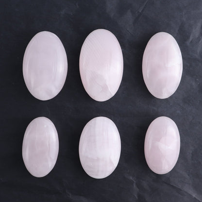 Pink Mangano Calcite Palm Stone Set of 6