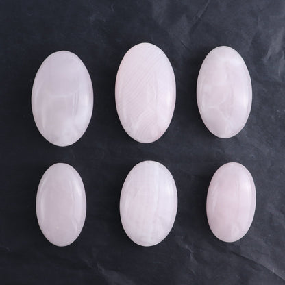 Pink Mangano Calcite Palm Stone Set of 6