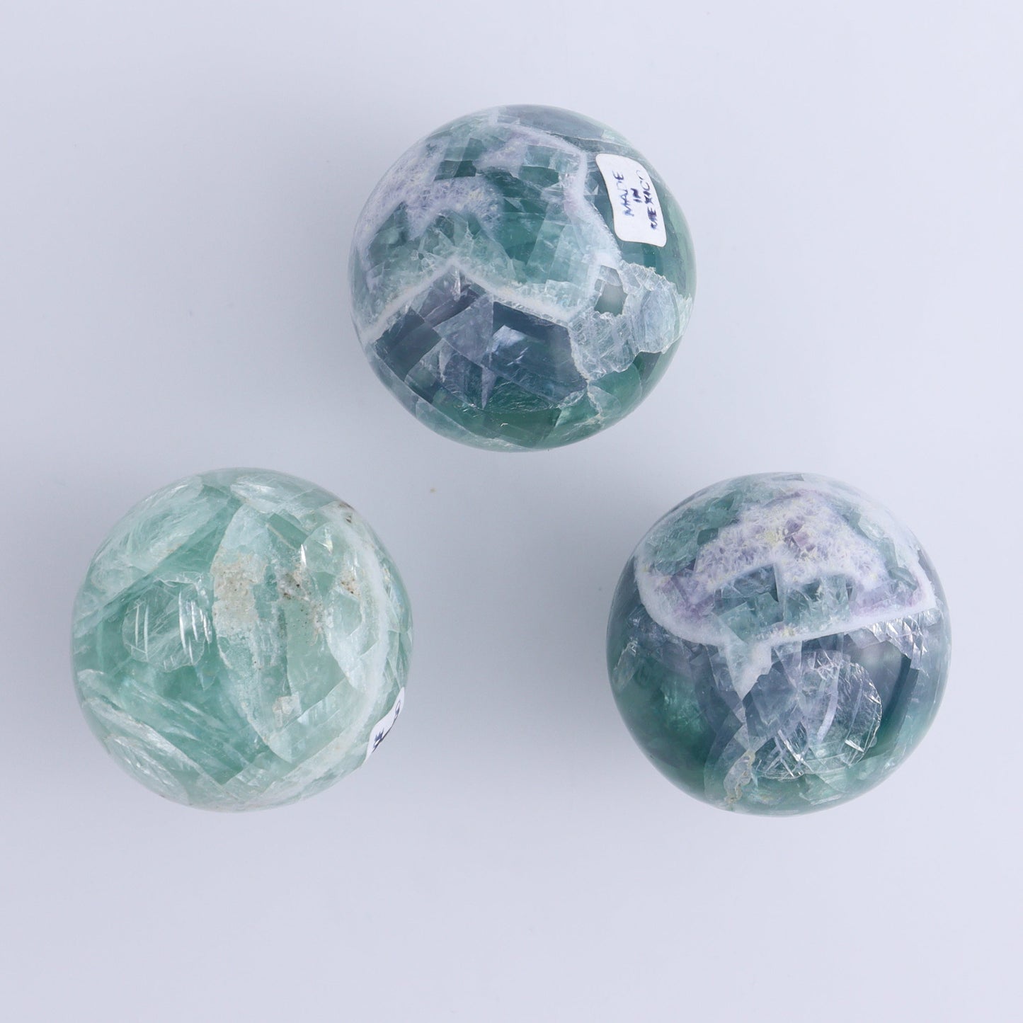 Fluorite Spheres Set of 6 - Expert Wholesale and Supplier of Wholesale Crystals & Bulk Gemstones, ["Fluorite","Mexico","Spheres"]