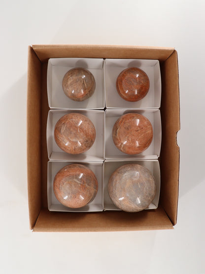 Peach Moonstone Spheres Set of 6 - Expert Wholesale and Supplier of Wholesale Crystals & Bulk Gemstones, []