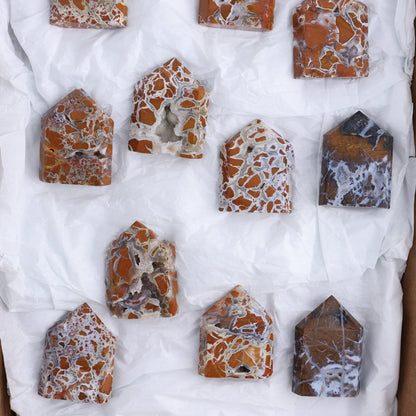 Brecciated Jasper Towers Set of 11 - Expert Wholesale and Supplier of Wholesale Crystals & Bulk Gemstones, ["Brecciated Jasper","Indonesia","Towers"]