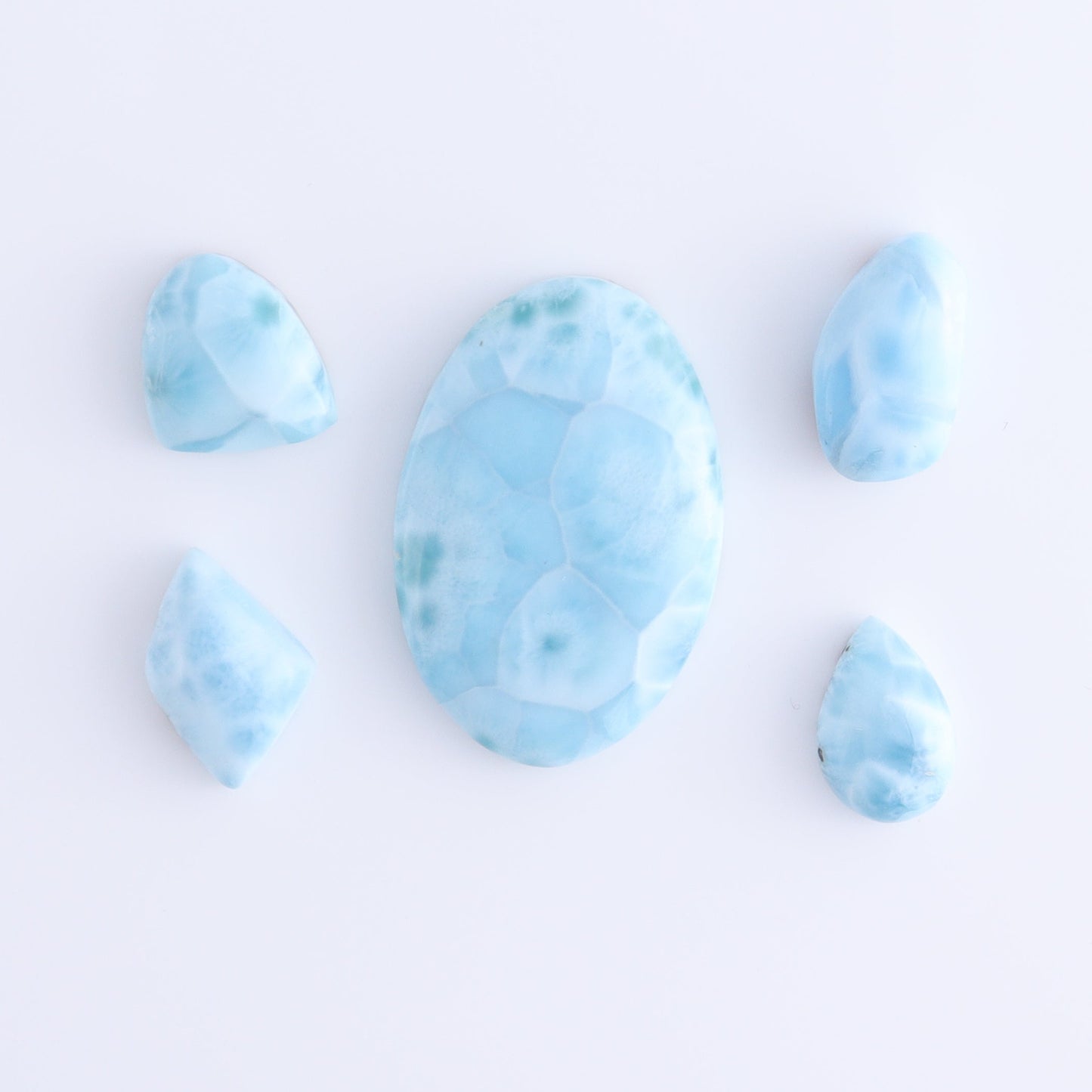 Larmiar Cabs Set of 10 - Expert Wholesale and Supplier of Wholesale Crystals & Bulk Gemstones, ["Cabs","Freeform","Freeforms","Larimar"]