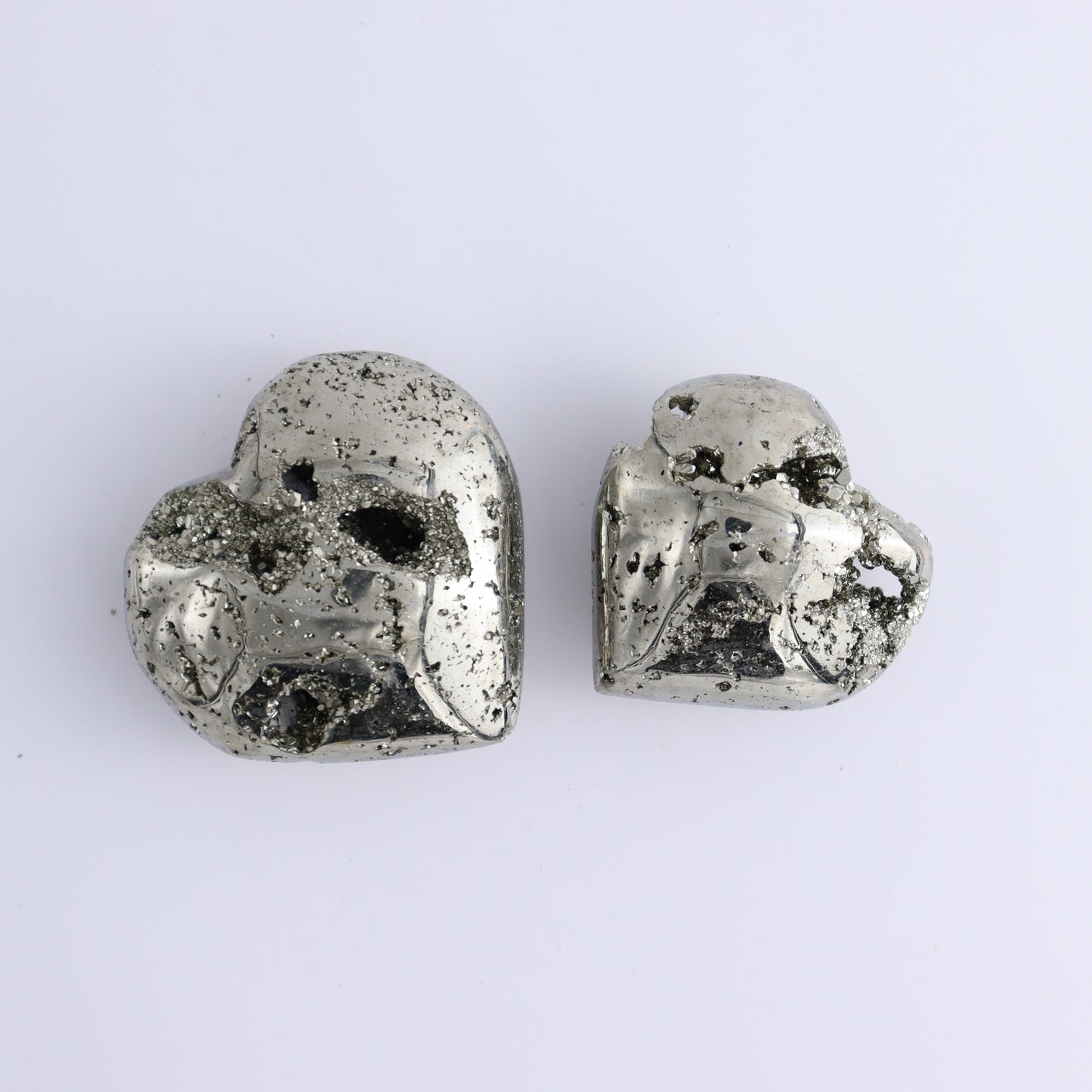 Pyrite Hearts Set of 9 - Expert Wholesale and Supplier of Wholesale Crystals & Bulk Gemstones, ["Hearts","Peru","Pyrite"]