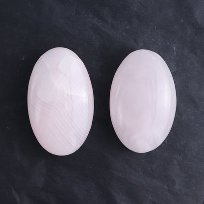 Pink Mangano Calcite Palm Stone Set of 6
