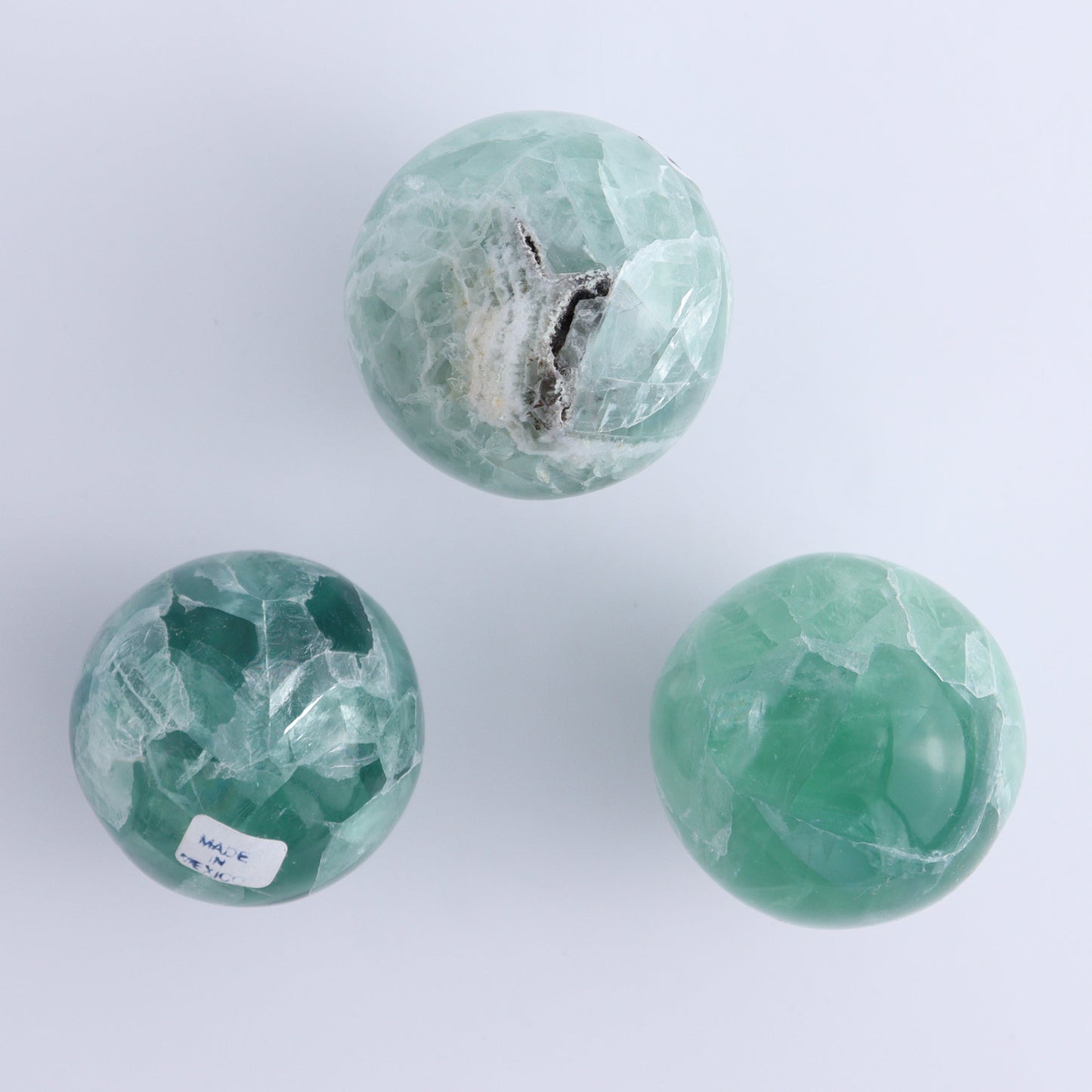 Fluorite Spheres Set of 6 - Expert Wholesale and Supplier of Wholesale Crystals & Bulk Gemstones, ["Fluorite","Mexico","Spheres"]