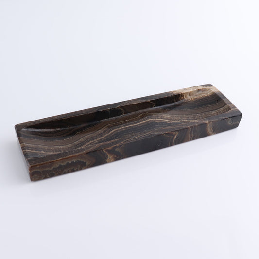 One Mexican Onyx/Calcite Chocolate Incense Holder