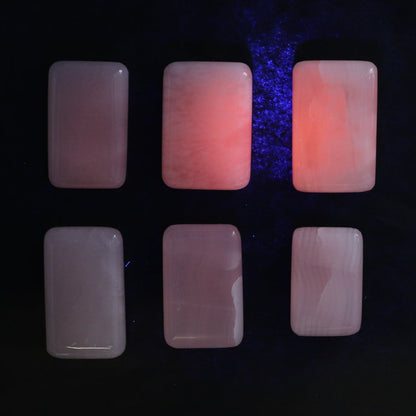 Pink Mangano Calcite Rectangles Set of 12