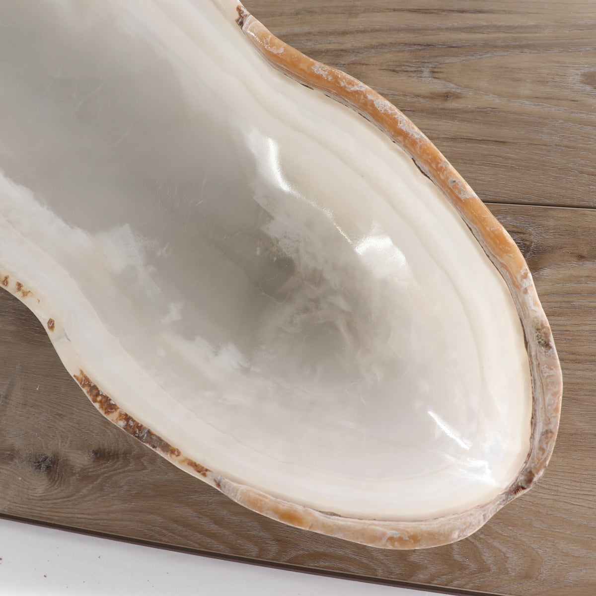 Mexican Onyx/Calcite Canoe Bowl 35"