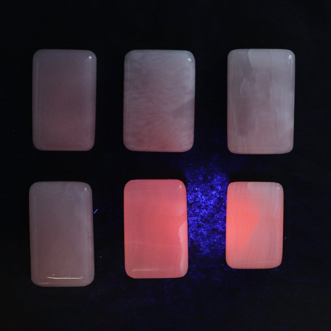 Pink Mangano Calcite Rectangles Set of 12