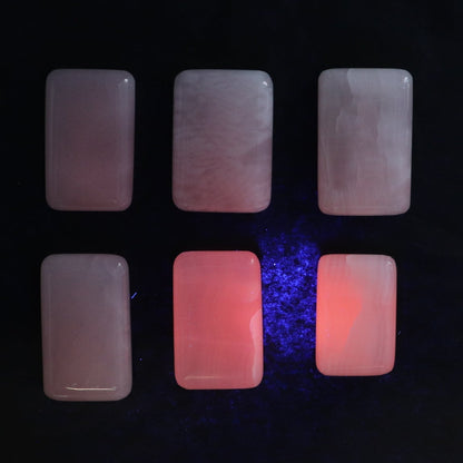 Pink Mangano Calcite Rectangles Set of 12