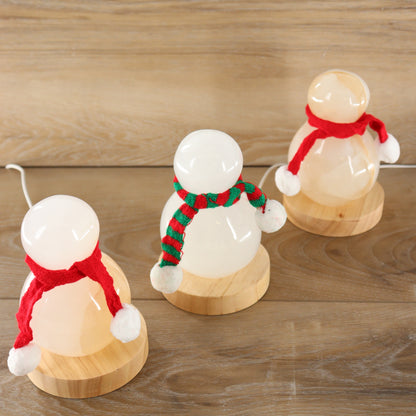 Onyx Snowman Lamps Set of 3 - Expert Supplier of Wholesale Crystals & Bulk Gemstones