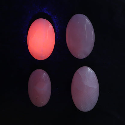 Pink Mangano Calcite Palm Stone Set of 6