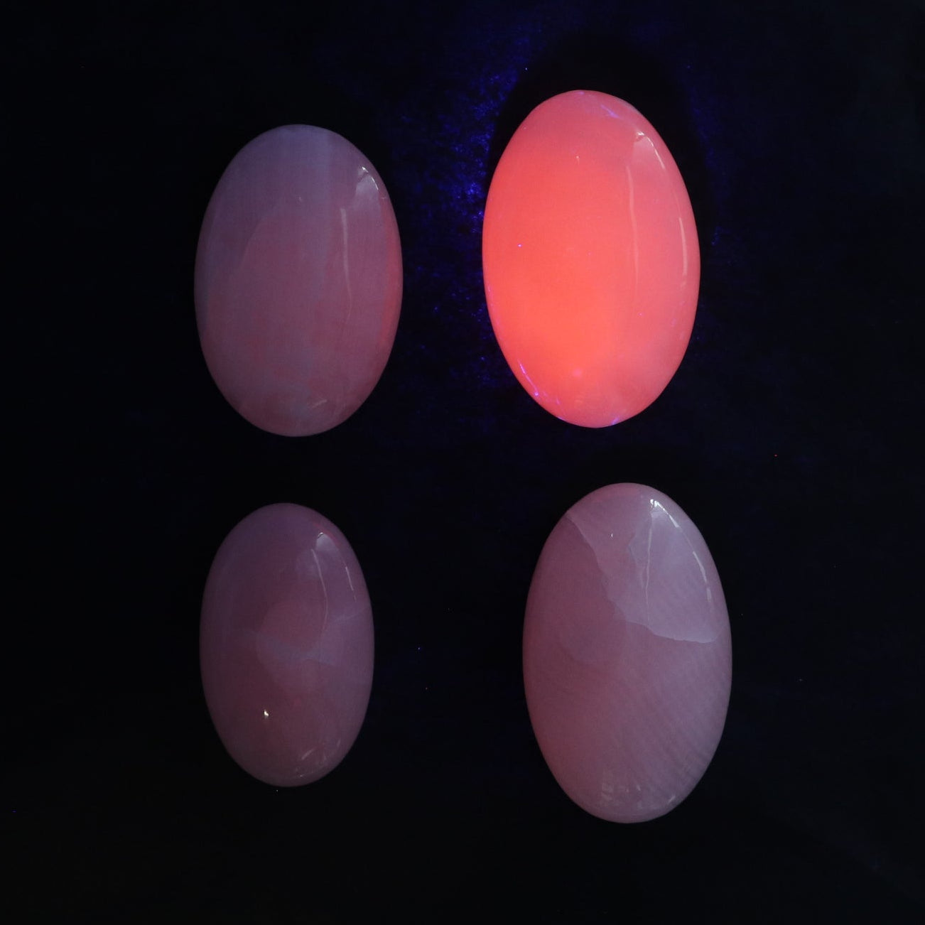 Pink Mangano Calcite Palm Stone Set of 6