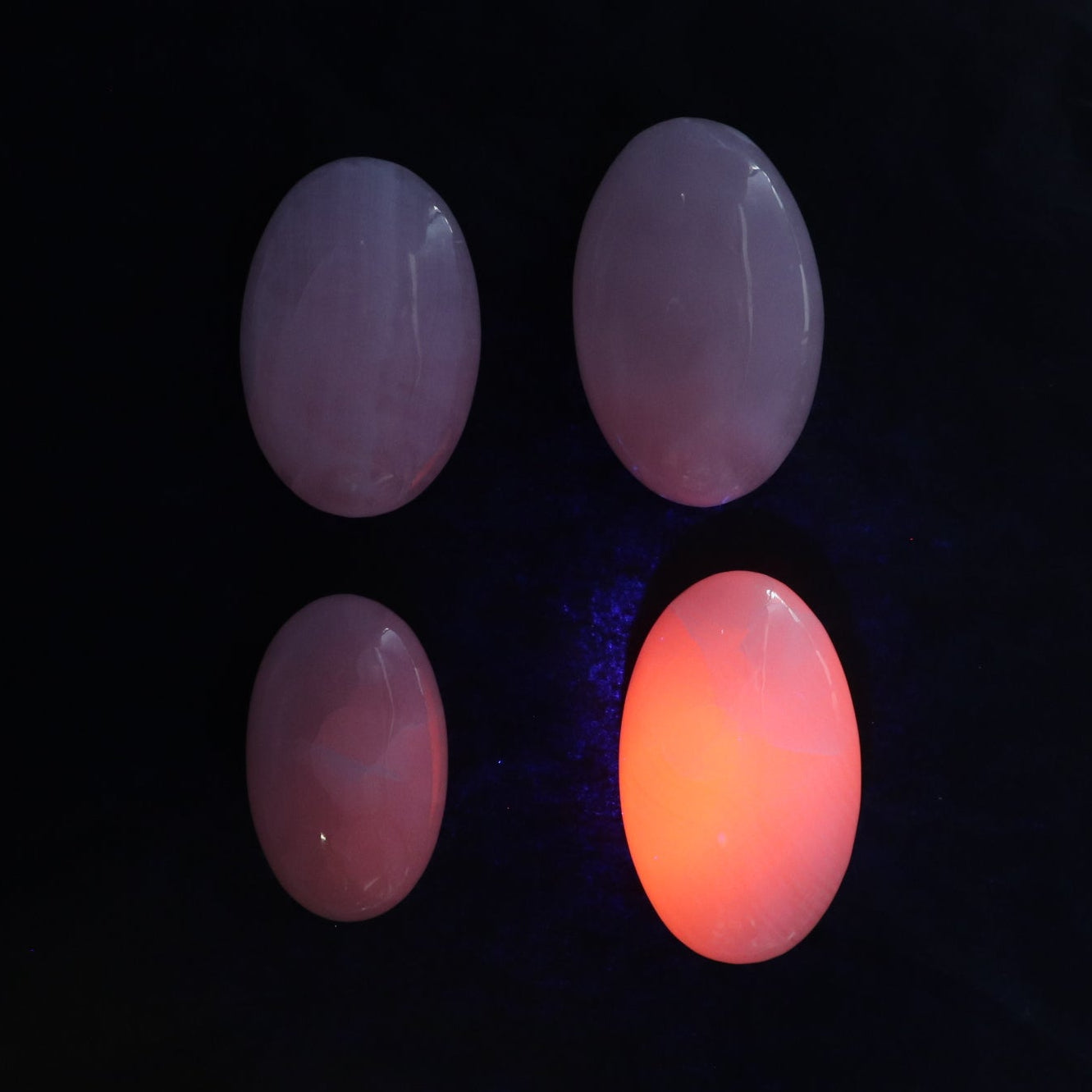 Pink Mangano Calcite Palm Stone Set of 6