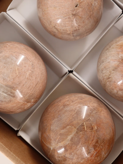 Peach Moonstone Spheres Set of 6 - Expert Wholesale and Supplier of Wholesale Crystals & Bulk Gemstones, []