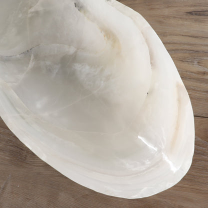 Mexican Onyx/Calcite Canoe Bowl 32"