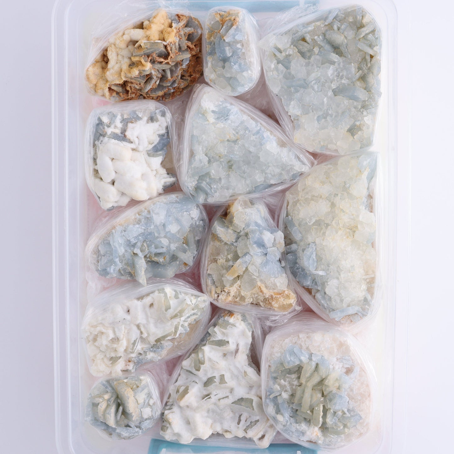 Blue Barite from Morocco Flat - Expert Wholesale and Supplier of Wholesale Crystals & Bulk Gemstones, ["Barite","Blue Barite","Clusters","Flats","Morocco"]