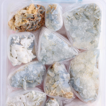 Blue Barite from Morocco Flat - Expert Wholesale and Supplier of Wholesale Crystals & Bulk Gemstones, ["Barite","Blue Barite","Clusters","Flats","Morocco"]