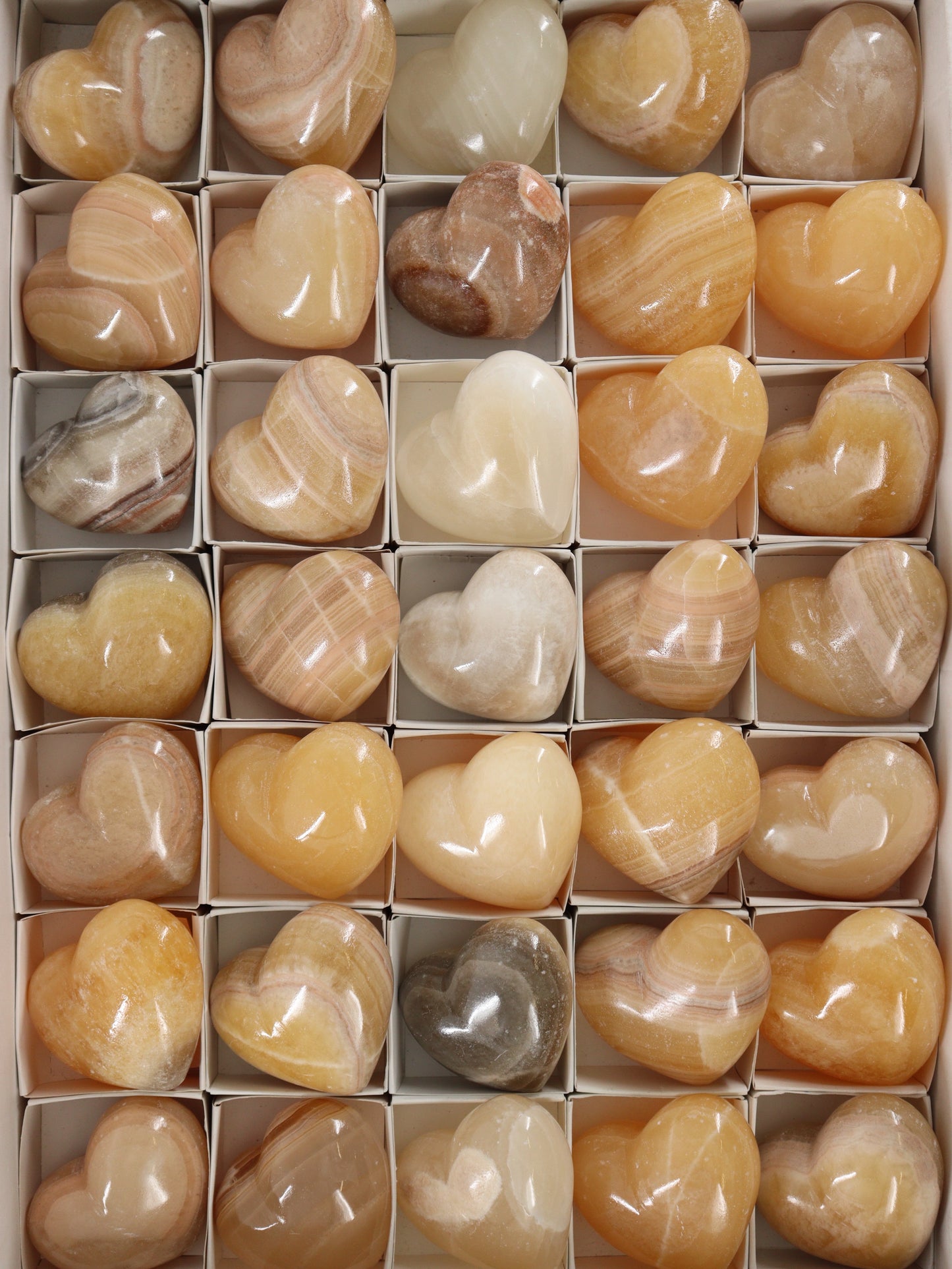 Onyx Hearts Set of 35 - Expert Wholesale and Supplier of Wholesale Crystals & Bulk Gemstones, []