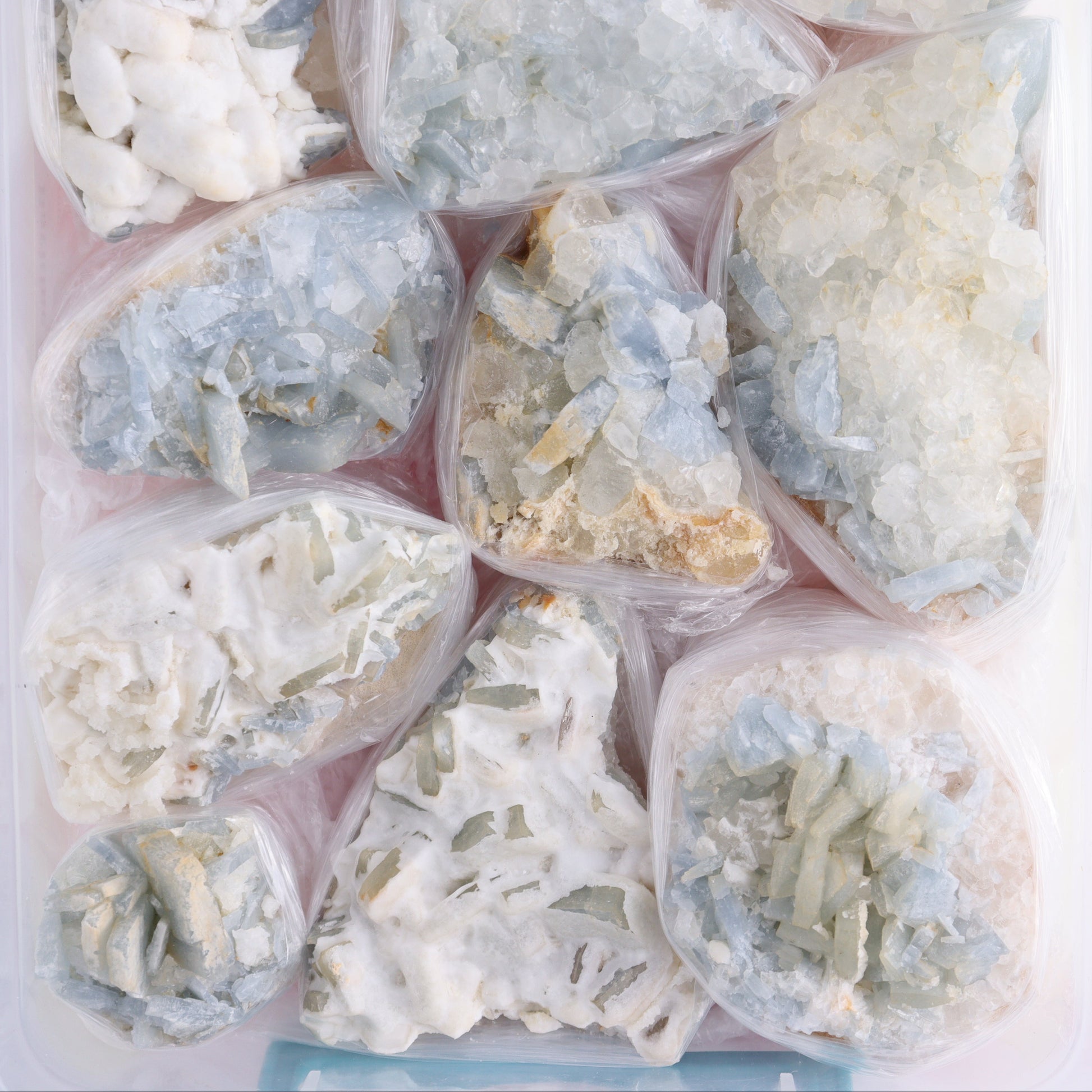 Blue Barite from Morocco Flat - Expert Wholesale and Supplier of Wholesale Crystals & Bulk Gemstones, ["Barite","Blue Barite","Clusters","Flats","Morocco"]