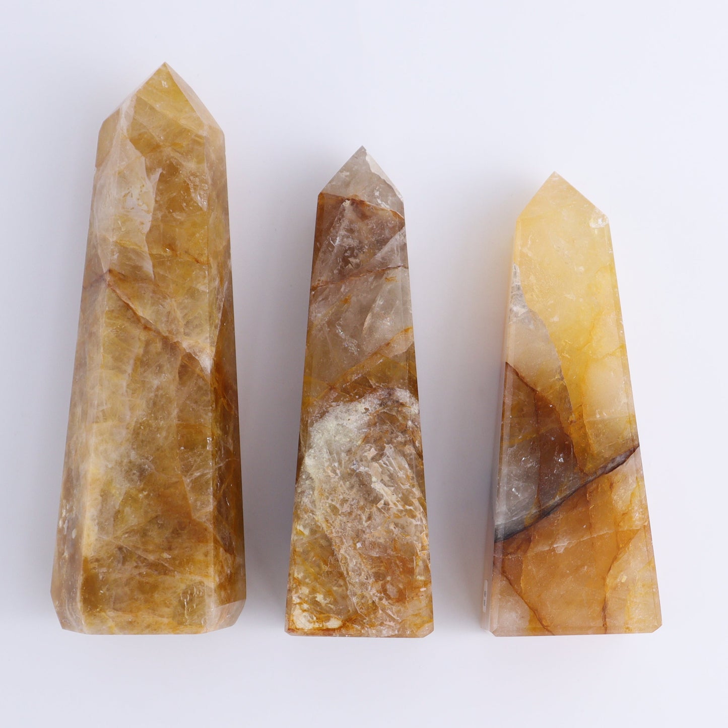 Golden Healer Towers Set of 3 - Expert Wholesale and Supplier of Wholesale Crystals & Bulk Gemstones, ["Brazil","Golden Healer","Towers"]