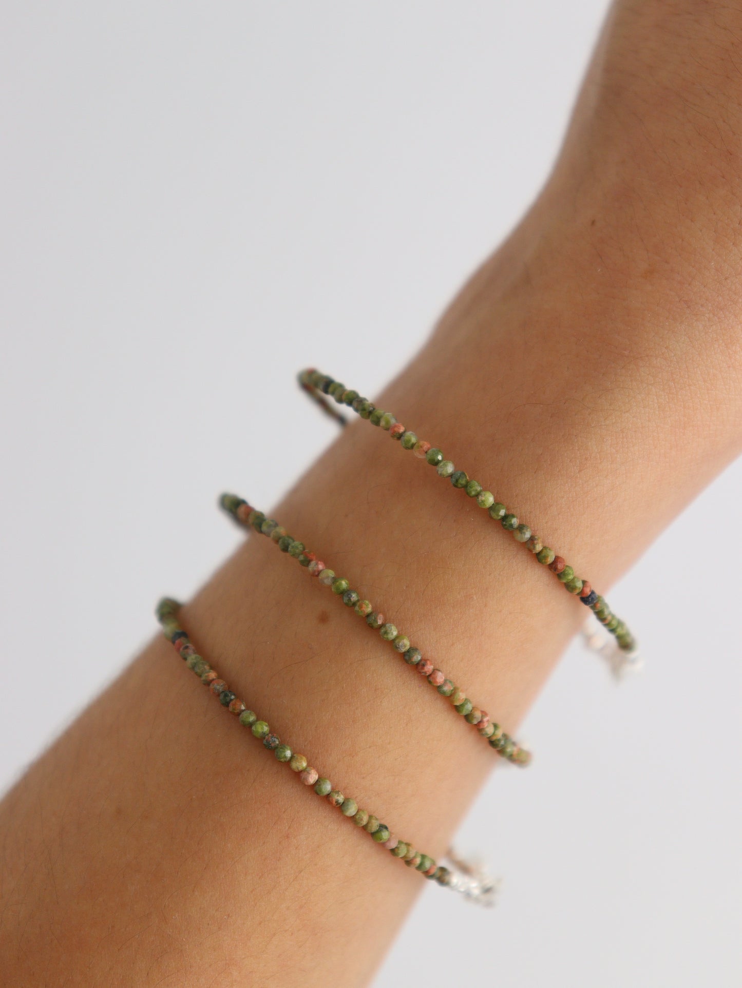 Sterling Silver Unakite Adjustable Bracelets - Expert Supplier of Wholesale Crystals & Bulk Gemstones