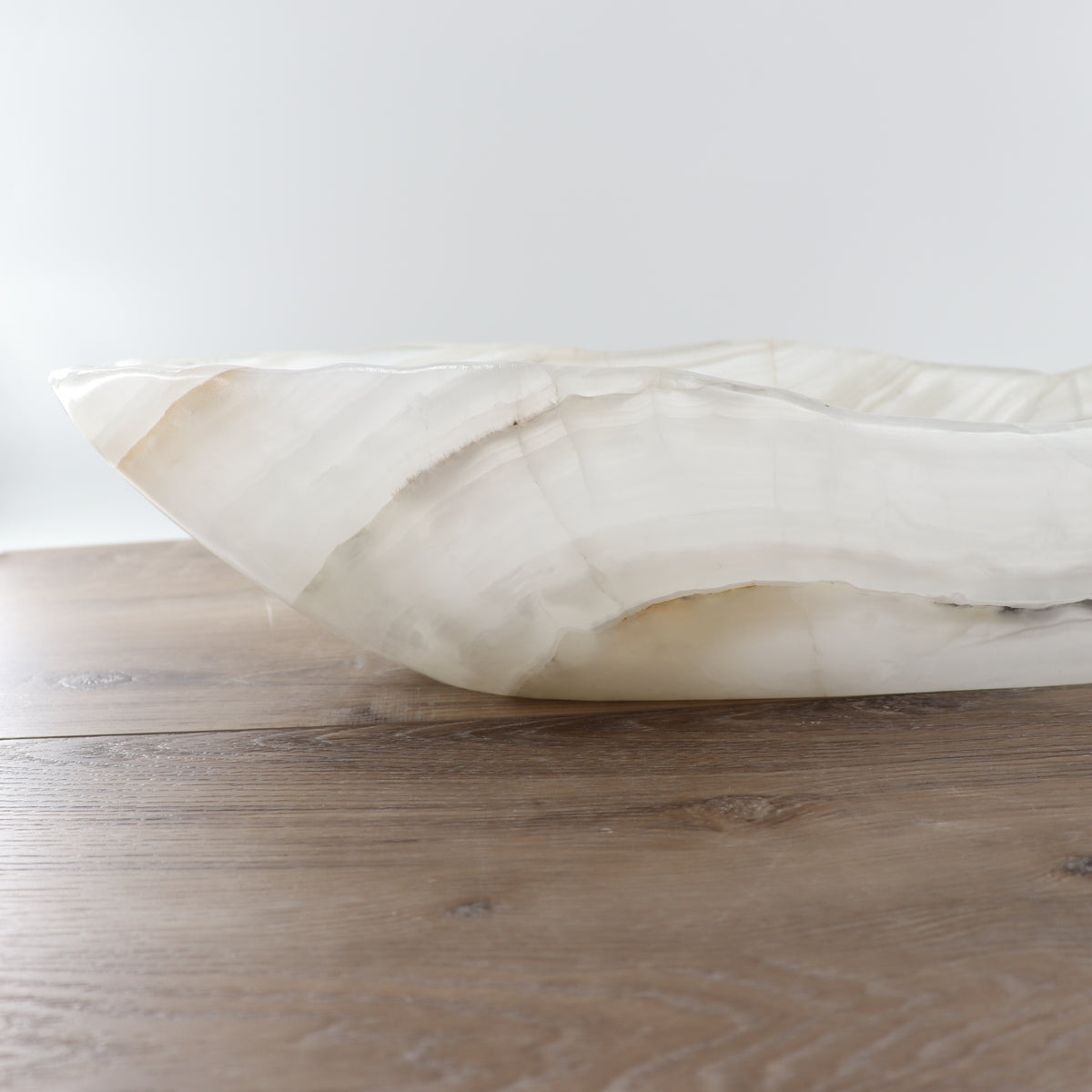 Mexican Onyx/Calcite Canoe Bowl 32"