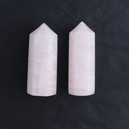 Pink Mangano Calcite Towers Set of 5
