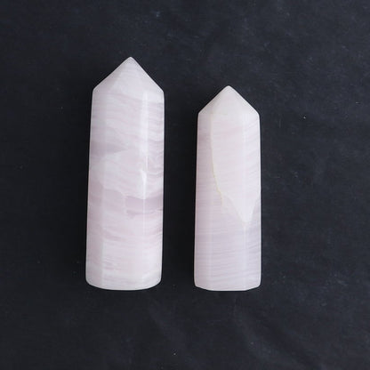 Pink Mangano Calcite Towers Set of 5