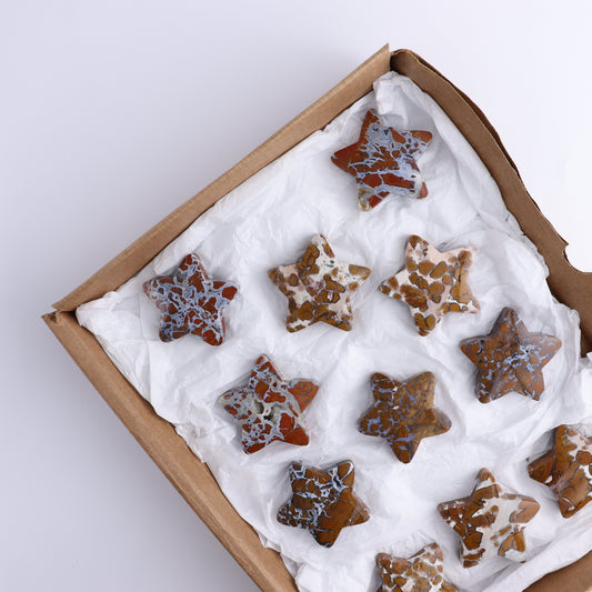 Brecciated Jasper Stars Set of 11 - Expert Wholesale and Supplier of Wholesale Crystals & Bulk Gemstones, ["Brecciated Jasper","Indonesia","stars"]
