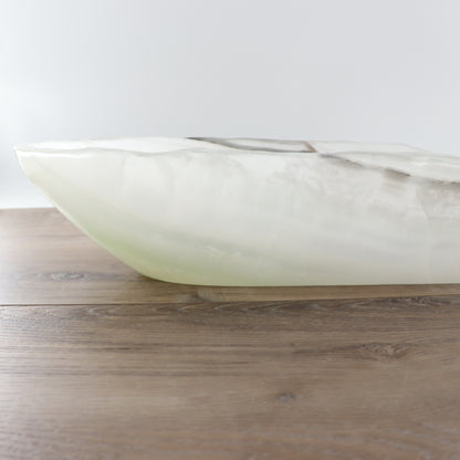Mexican Onyx/Calcite Canoe Bowl 32"