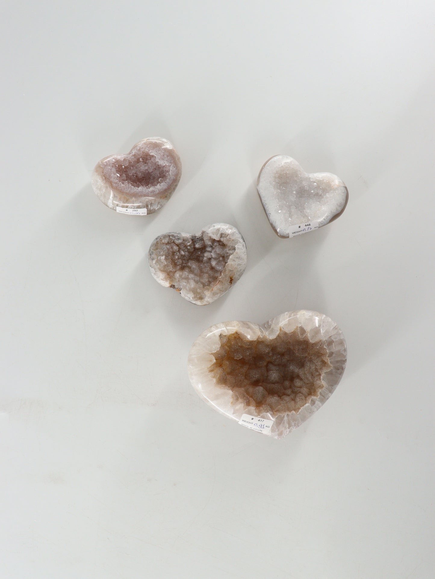 Agate Hearts Set of 4 - Expert Wholesale and Supplier of Wholesale Crystals & Bulk Gemstones, []