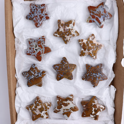 Brecciated Jasper Stars Set of 11 - Expert Wholesale and Supplier of Wholesale Crystals & Bulk Gemstones, ["Brecciated Jasper","Indonesia","stars"]