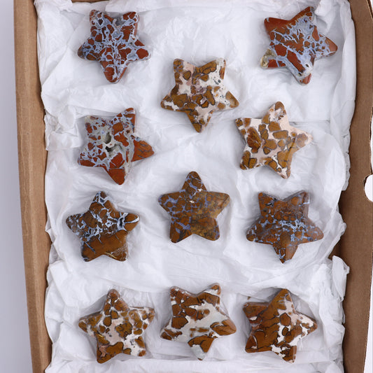 Brecciated Jasper Stars Set of 11 - Expert Wholesale and Supplier of Wholesale Crystals & Bulk Gemstones, ["Brecciated Jasper","Indonesia","stars"]