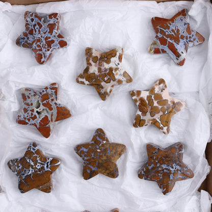 Brecciated Jasper Stars Set of 11 - Expert Wholesale and Supplier of Wholesale Crystals & Bulk Gemstones, ["Brecciated Jasper","Indonesia","stars"]