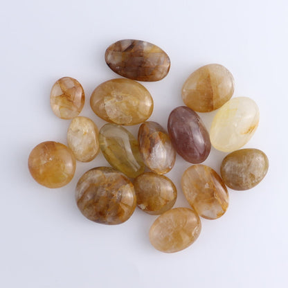 50 pcs Palm Stones Rose Quartz, Labradorite, Jasper, Tourmaline & Golden Healer Quartz