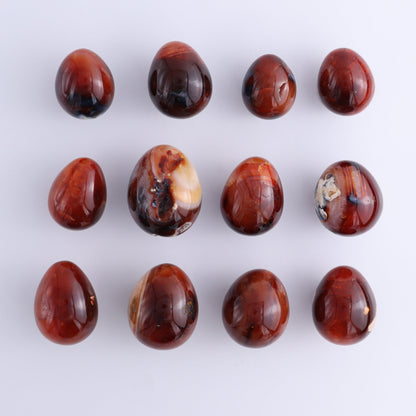 Carnelian Eggs Set of 12 - Expert Wholesale and Supplier of Wholesale Crystals & Bulk Gemstones, ["carnelian","Eggs","Madagascar"]