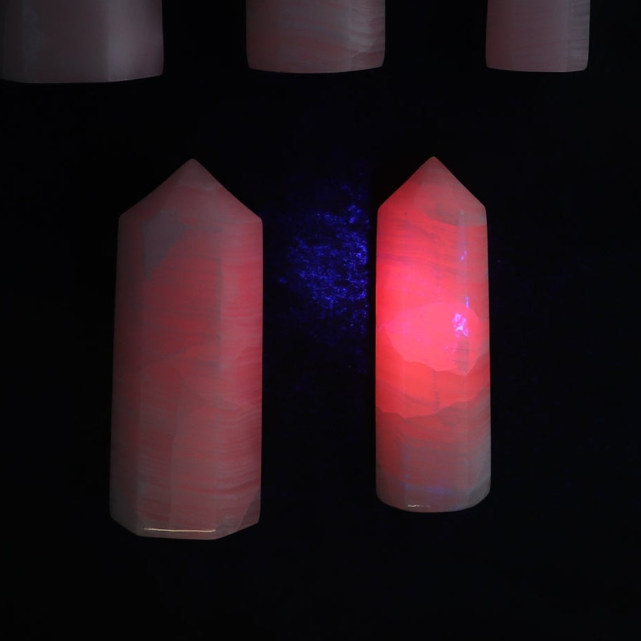 Pink Mangano Calcite Towers Set of 5