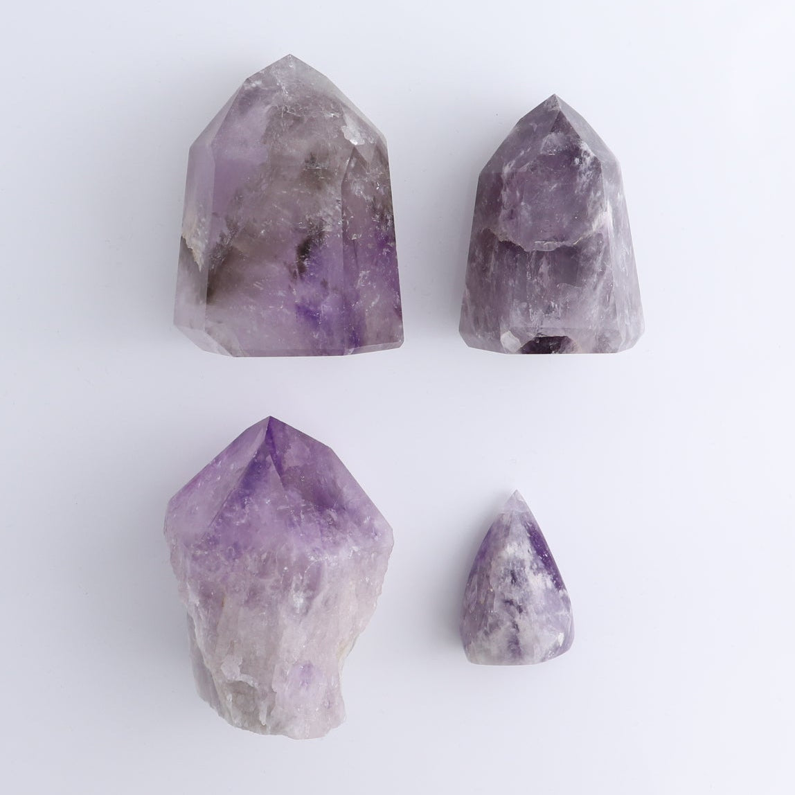 Imperfect Quartz & Amethyst Mixed Flat of 11