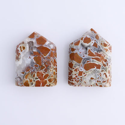 Brecciated Jasper Towers Set of 10 | Mi Esperanza Minerals | Supplier of Crystals and Onyx