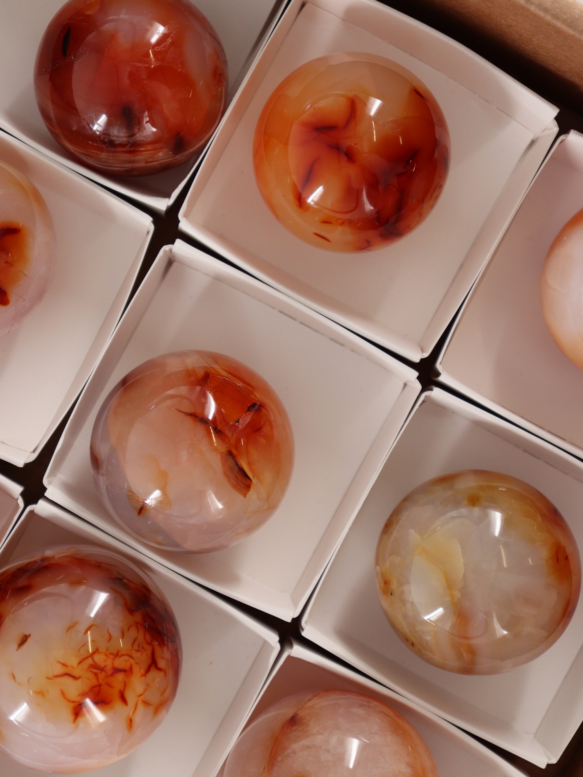Carnelian Spheres Set of 12 - Expert Wholesale and Supplier of Wholesale Crystals & Bulk Gemstones, []